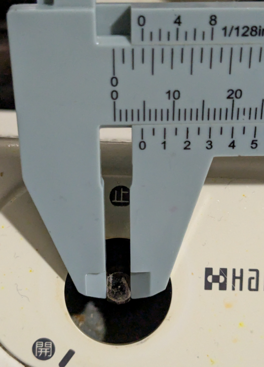 Measurement of metal shaft in Stove