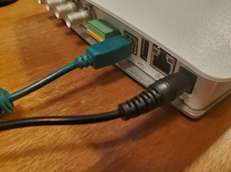 USB provided Network and the DC adapter provides power